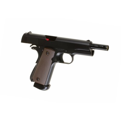 Pistola Airsoft GBB CO₂ KJ Works M1911 Full Metal Preta - fotografia 3