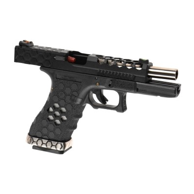 AW Custom VX0201 Hex Cut Full Metal GBB Black Airsoft Pistol - photo 3