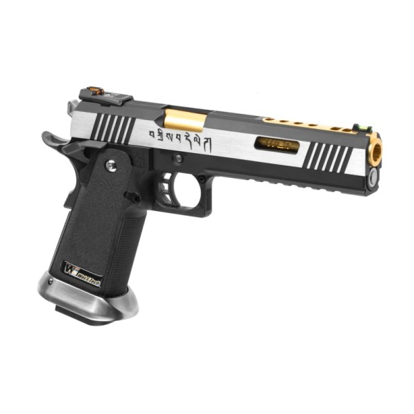 Pistola GBB Hi-Capa 6 Force A Gold Barrel Full Metal Bicolor [WE]