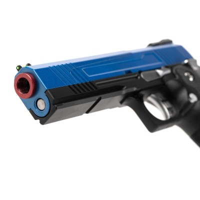 Pistola Airsoft GBB AW Custom HX1005 Full Metal Azul - fotografia 4