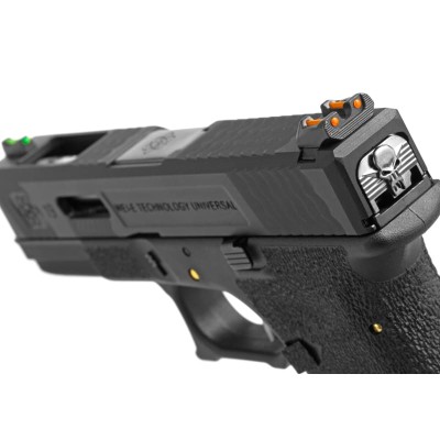 Pistola Airsoft GBB WE G-Force 19 BK Silver Barrel Metal Version Preta - fotografia 6