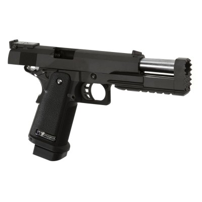 Pistola Airsoft GBB WE Hi-Capa 5.2 K Full Metal Preta - fotografia 3