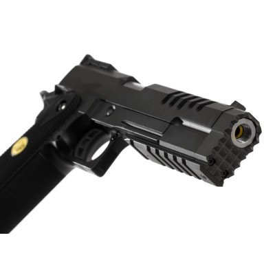 Pistola Airsoft GBB WE Hi-Capa 5.2 K Full Metal Preta - fotografia 4