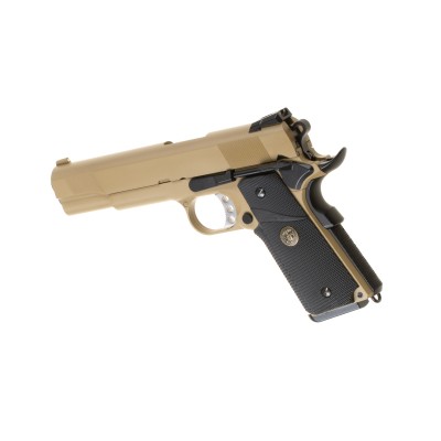 Pistola Airsoft GBB WE M1911 MEU Full Metal Desert - fotografia 2