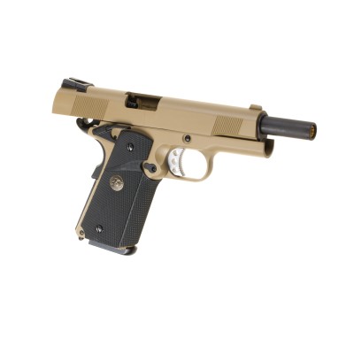 Pistola Airsoft GBB WE M1911 MEU Full Metal Desert - fotografia 3
