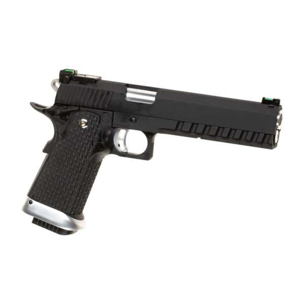Pistola GBB CO₂ Hi-Capa 6 Full Metal Preta [KJ Works]