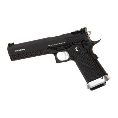 Pistola Airsoft GBB CO₂ KJ Works Hi-Capa 6 Full Metal Preta - fotografia 2