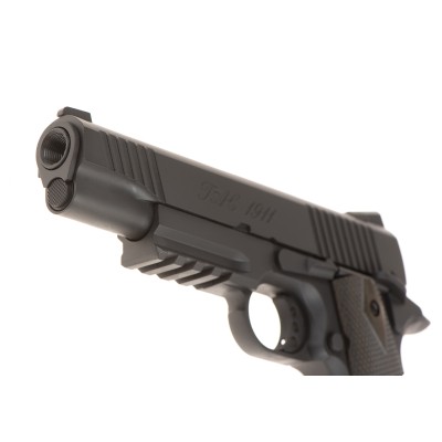 Pistola Airsoft GBB CO₂ KWC TAC 1911 Full Metal Preta - fotografia 4