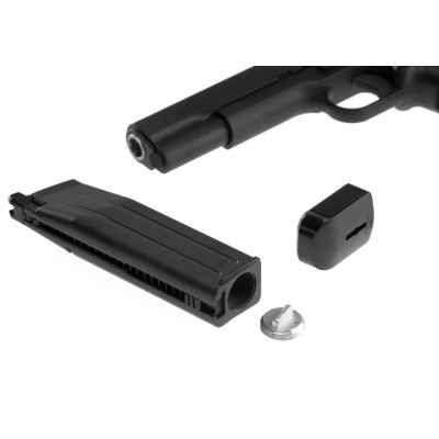 WE M1911 A1 Full Metal CO₂ Black Airsoft Pistol - photo 4