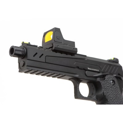 Pistola Airsoft GBB Vorsk Hi-Capa 5.1 Split Slide + BDS Preta - fotografia 4