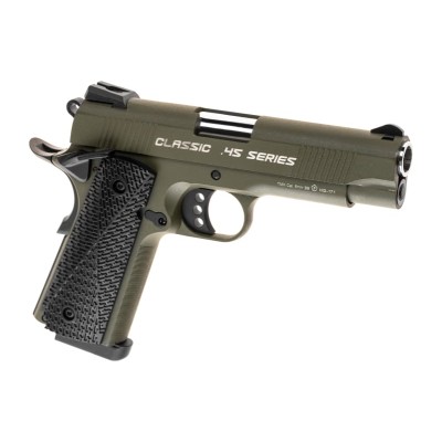 HFC HG-172 Metal Version GBB Olive Airsoft Pistol - product view