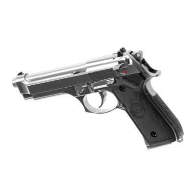 Pistola Airsoft GBB WE M9 V2 Full Metal Prateada - fotografia 2