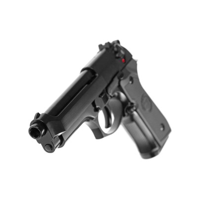 Pistola Airsoft GBB WE M9 V2 Full Metal Preta - fotografia 4