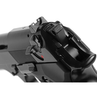 Pistola Airsoft GBB WE M9 V2 Full Metal Preta - fotografia 5