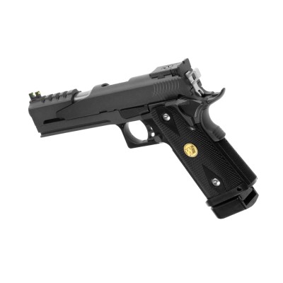 Pistola Airsoft GBB CO₂ WE Hi-Capa 5.1 Full Metal Dragon Preta - fotografia 2