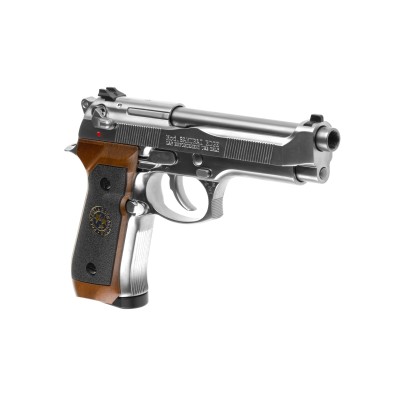 WE M92 Samurai Edge Biohazard Full Metal CO₂ Silver Airsoft Pistol - product view
