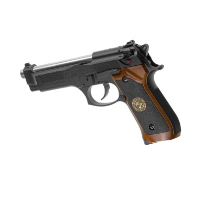 Pistola Airsoft GBB CO₂ WE M92 Samurai Edge Biohazard Full Metal Preta - fotografia 2