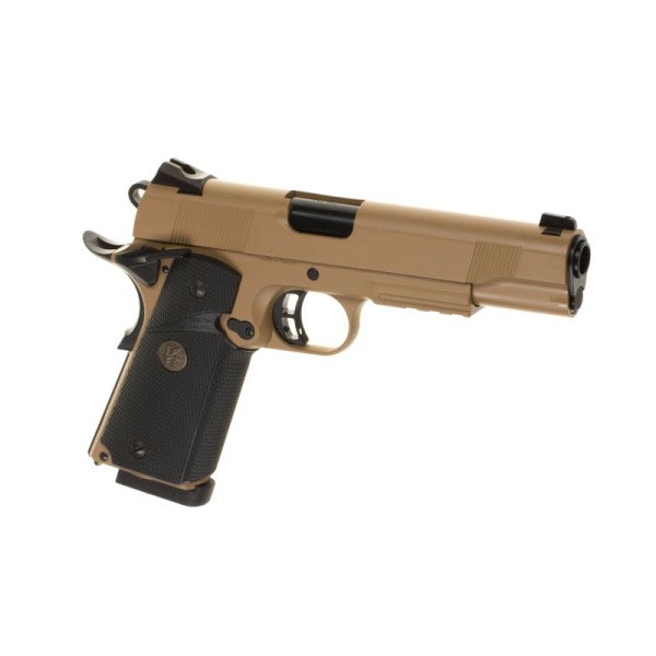 Pistola GBB CO₂ M1911 MEU Full Metal Tan Desert [KJ Works]