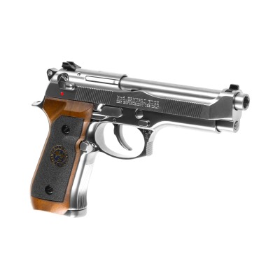 WE M92 Samurai Edge Biohazard Full Metal GBB Silver Airsoft Pistol - product view