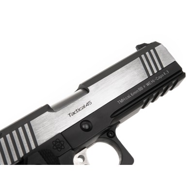 WE Hi-Capa 4.3 OPS Full Metal GBB Silver Airsoft Pistol - photo 5