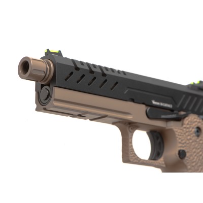 Pistola Airsoft GBB Vorsk Hi-Capa 4.3 Coyote/Preta - fotografia 4