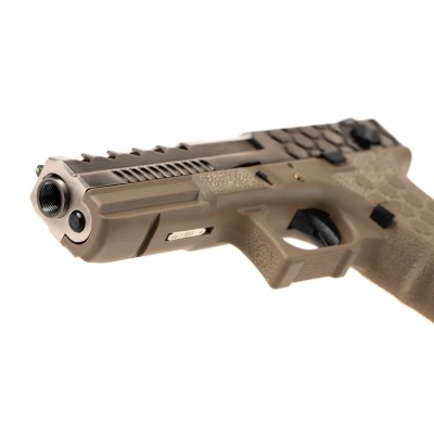 Pistola Airsoft GBB AW Custom VX0210 Hex Cut Full Metal FDE - fotografia 4