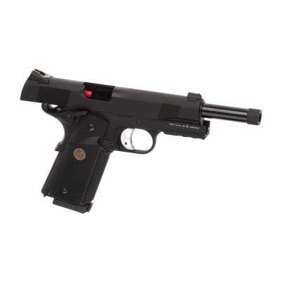Pistola Airsoft GBB KJ Works M1911 MEU TBC Full Metal Preta - fotografia 3