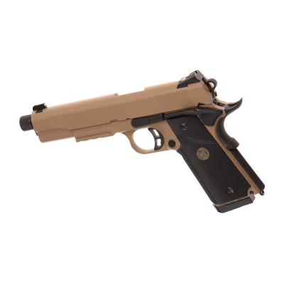 Pistola Airsoft GBB KJ Works M1911 MEU TBC Full Metal Coyote - fotografia 2
