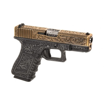 Pistola Airsoft GBB WE WE19 Etched Metal Version Marfim - fotografia 4