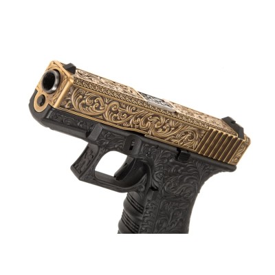Pistola Airsoft GBB WE WE19 Etched Metal Version Marfim - fotografia 6