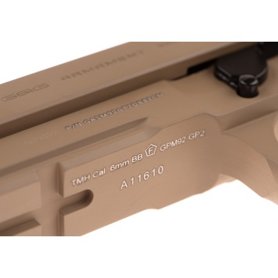 Pistola Airsoft GBB G&G GPM92 GP2 Metal Version Desert - fotografia 5