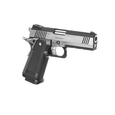 Pistola Airsoft GBB Tokyo Marui Hi-Capa Dual Stainless Prateada - vista do produto
