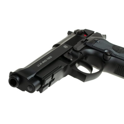 Pistola Airsoft GBB Beretta M9 Full Metal Preta - fotografia 4