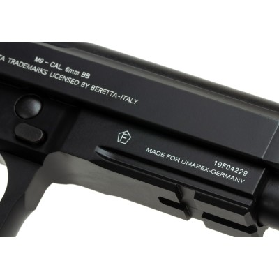 Pistola Airsoft GBB Beretta M9 Full Metal Preta - fotografia 5
