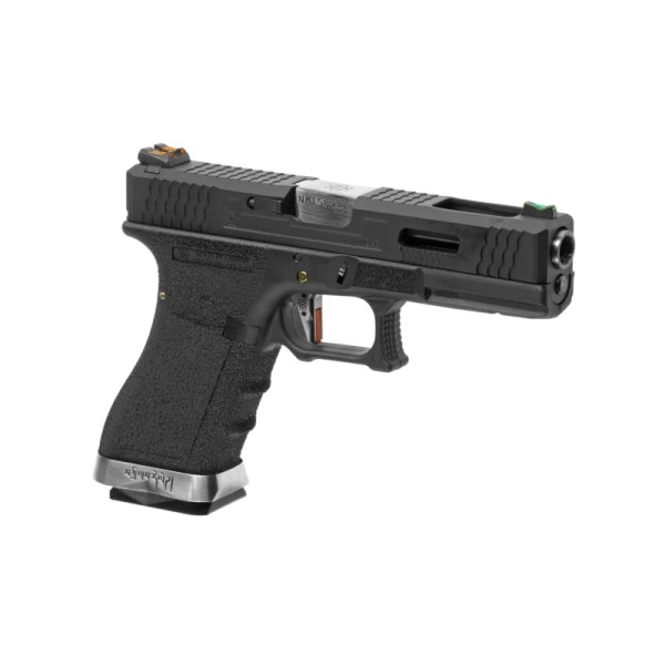 Pistola GBB G-Force 17 BK Silver Barrel Metal Version Preta [WE]