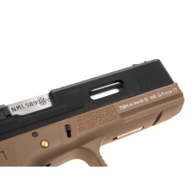 WE G-Force 17 BK Silver Barrel Metal Version GBB Desert Airsoft Pistol - photo 5