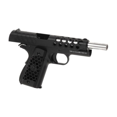 WE M1911 Hex Cut Full Metal GBB Black Airsoft Pistol - photo 3