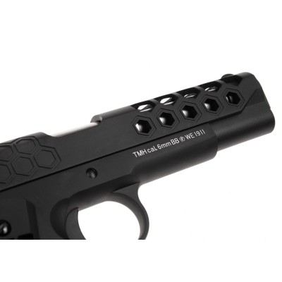 WE M1911 Hex Cut Full Metal GBB Black Airsoft Pistol - photo 5