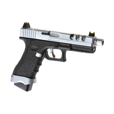 Vorsk EU7 Vented GBB Chrome Airsoft Pistol - product view