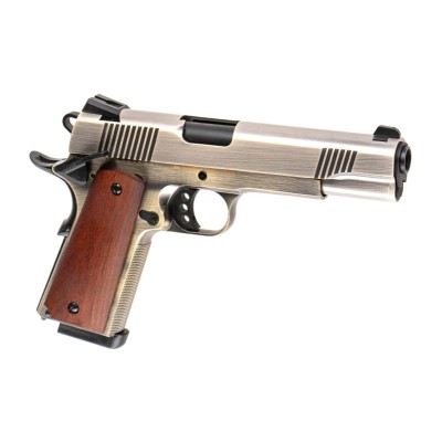 Pistola Airsoft GBB Raven MEU Brushed Prateada - vista do produto