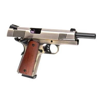 Pistola Airsoft GBB Raven MEU Brushed Prateada - fotografia 3