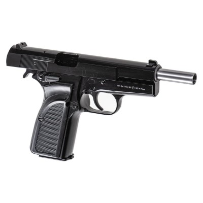 Pistola Airsoft GBB WE Hi-Power Mk3 Full Metal Preta - fotografia 3