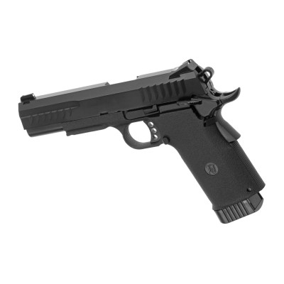 Pistola Airsoft GBB CO₂ KJ Works KP-08 Full Metal Preta - fotografia 2