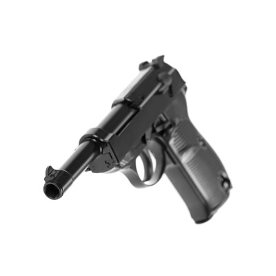 Pistola Airsoft GBB WE P38 Full Metal Preta - fotografia 4