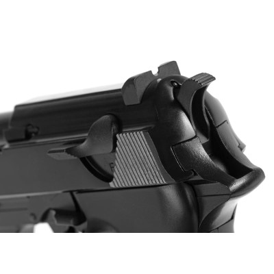Pistola Airsoft GBB WE P38 Full Metal Preta - fotografia 5