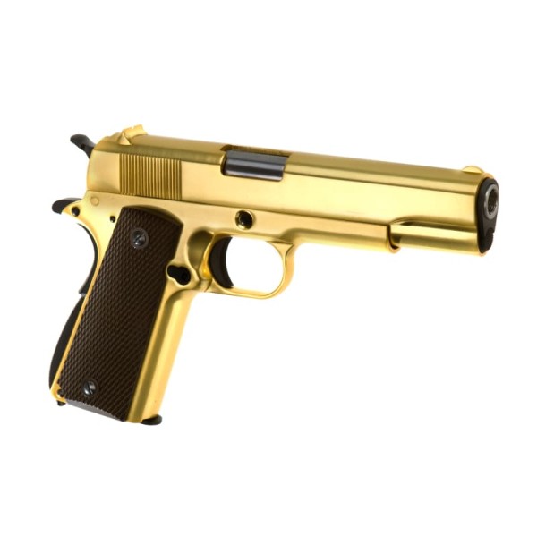 Pistola GBB M1911 Full Metal Dourada [WE]