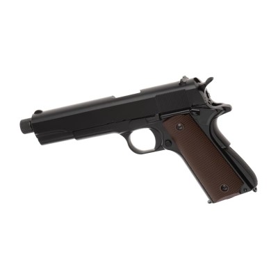 Pistola Airsoft GBB KJ Works M1911 TBC Full Metal Preta - fotografia 2