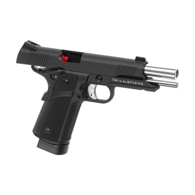 Pistola Airsoft GBB CO₂ KJ Works Hi-Capa 5.1 Full Metal Preta - fotografia 3