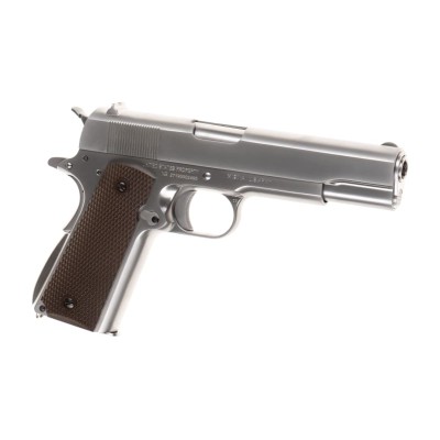 Pistola Airsoft GBB WE Colt M1911 Full Metal Prateada - vista do produto