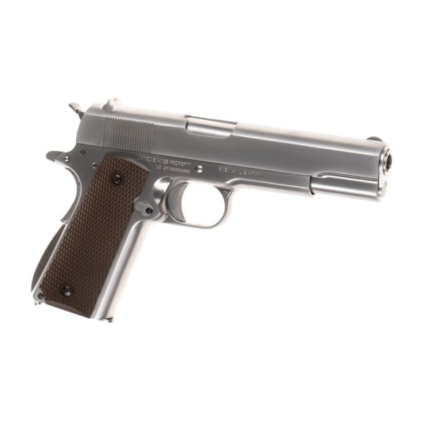 Pistola GBB Colt M1911 Full Metal Prateada [WE]